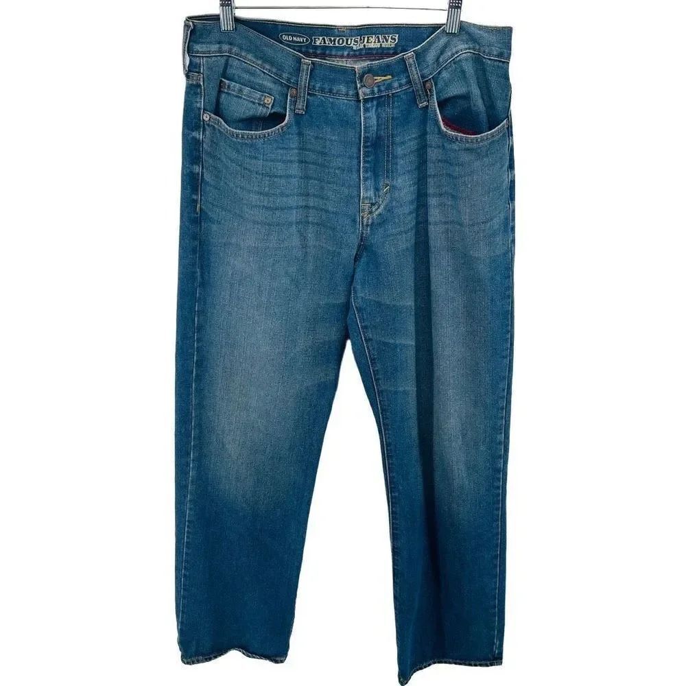 Old Navy Men's Famous Jeans Standard Regular Straight Leg Denim Size 34 x 32